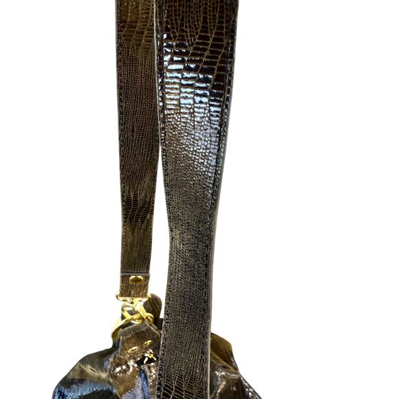 Gorgeous Helena de Natalio Embossed Snake Leather Hobo Bag - Picture 14 of 14